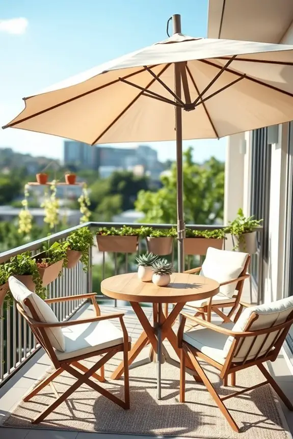 comfortable balcony sun protection