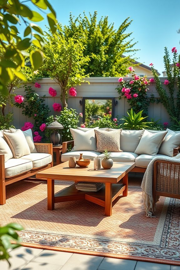comfortable outdoor living space