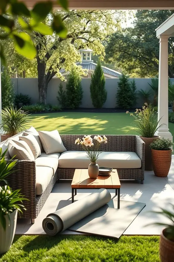 comfortable outdoor lounge setup