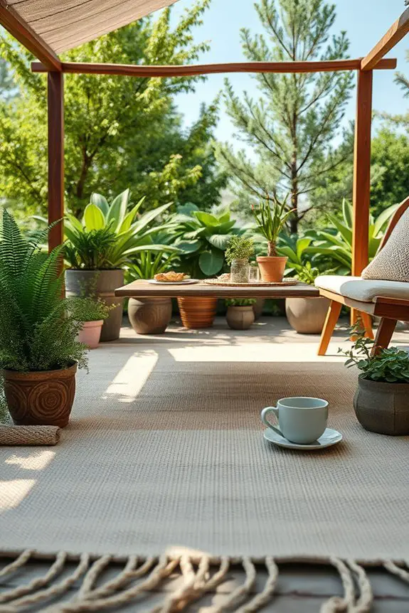 comfortable outdoor rug aesthetics