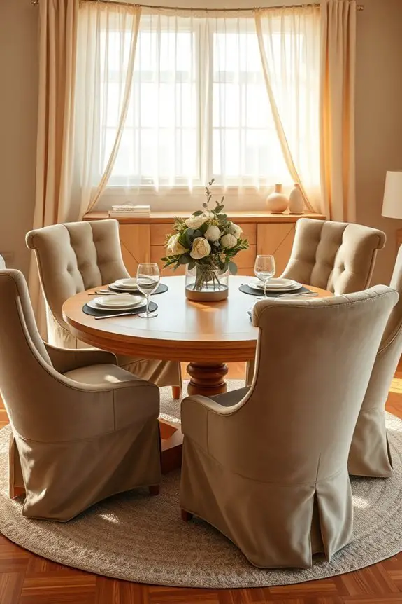 comfortable rustic dining seating
