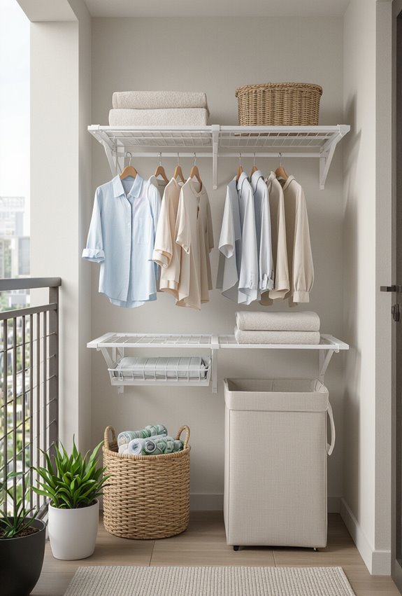 compact balcony laundry station