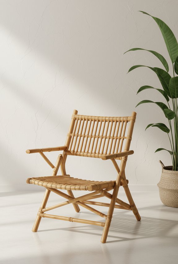 compact bamboo folding chairs