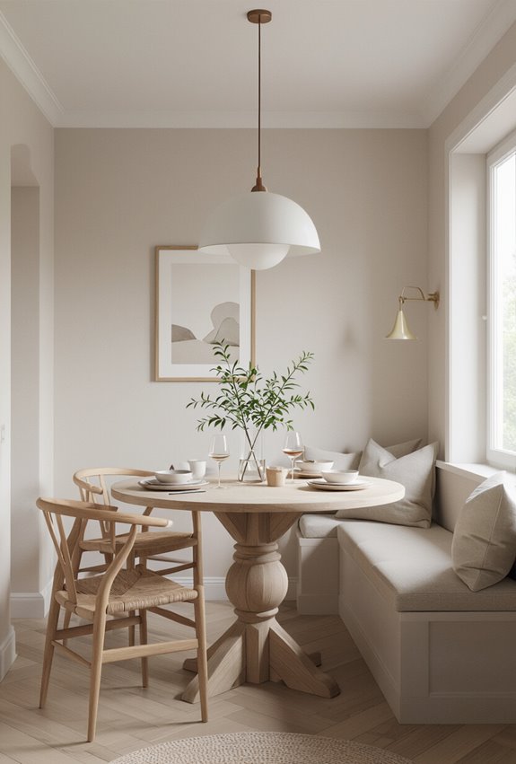 compact banquette with bench