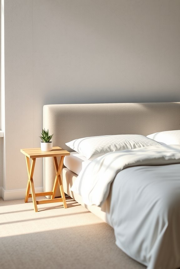 compact bed foldable table
