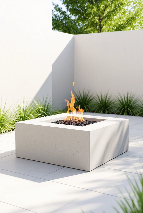 compact budget concrete firepit