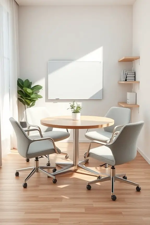 compact collaborative meeting space
