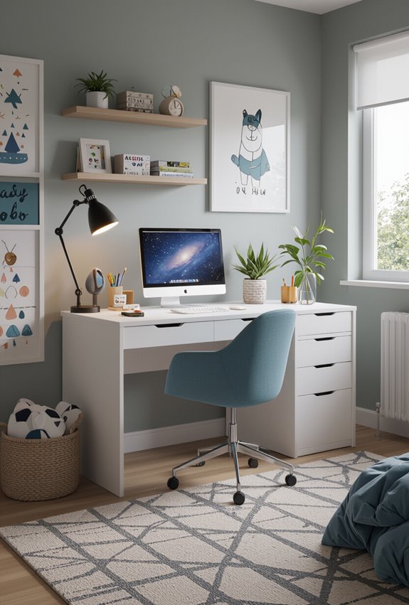 compact desks for kids