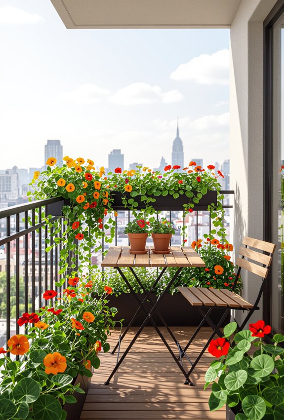 compact edible flower garden