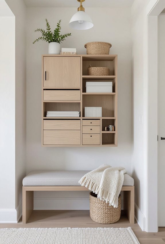 compact entry mail organization