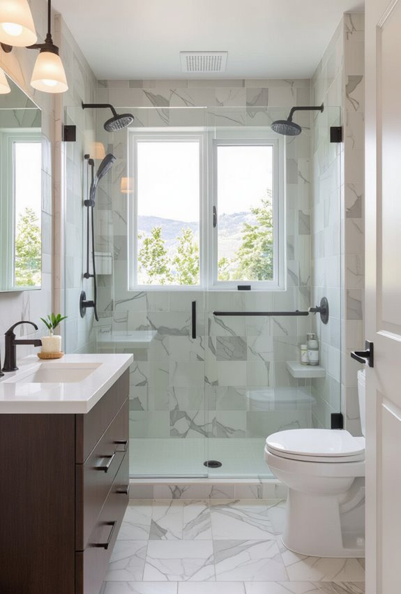 compact fixtures maximize usable space