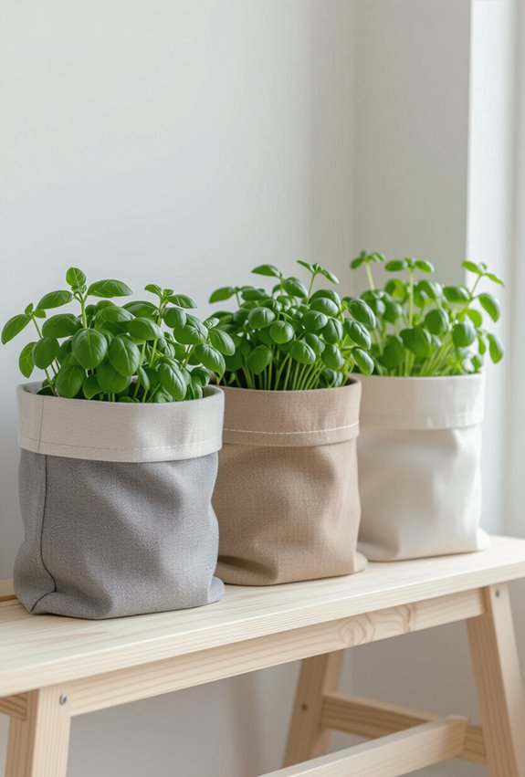 compact grow bag tea herbs