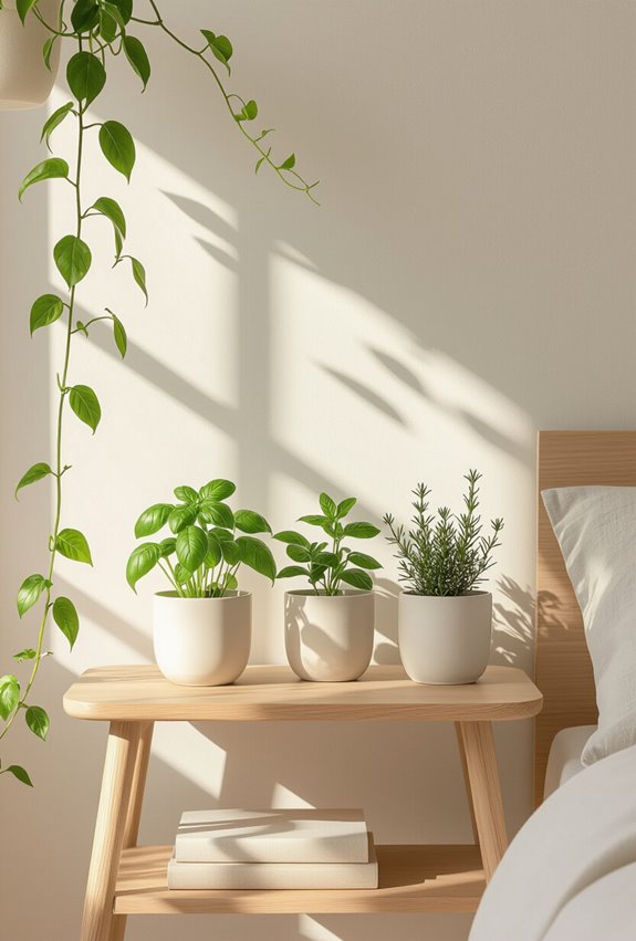 compact indoor herb corner