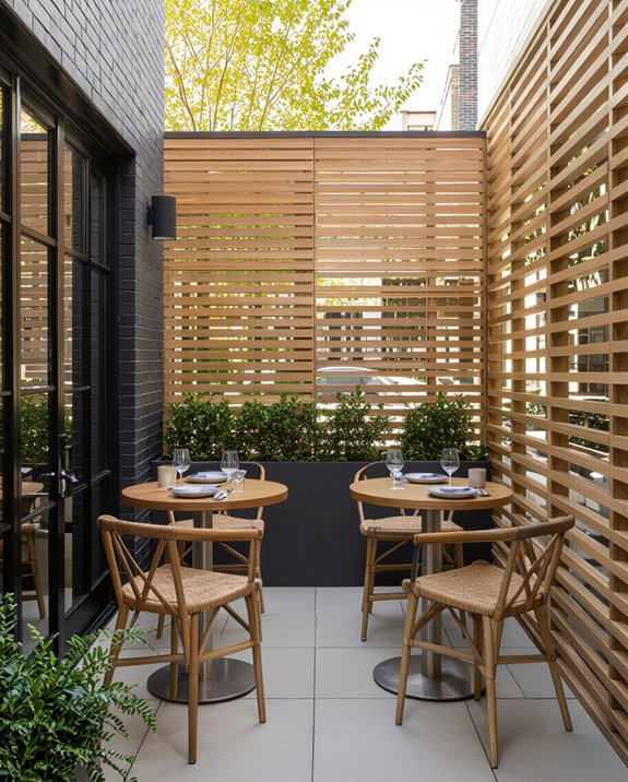 compact inviting outdoor patio