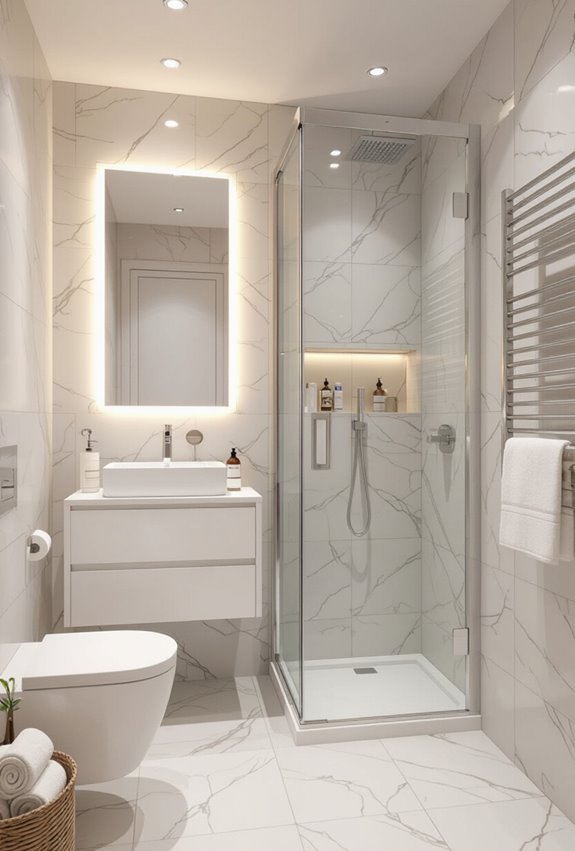 compact luxe bathroom design