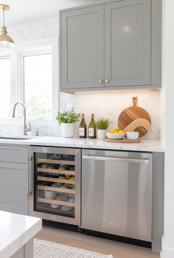 compact quiet integrated kitchenette appliances
