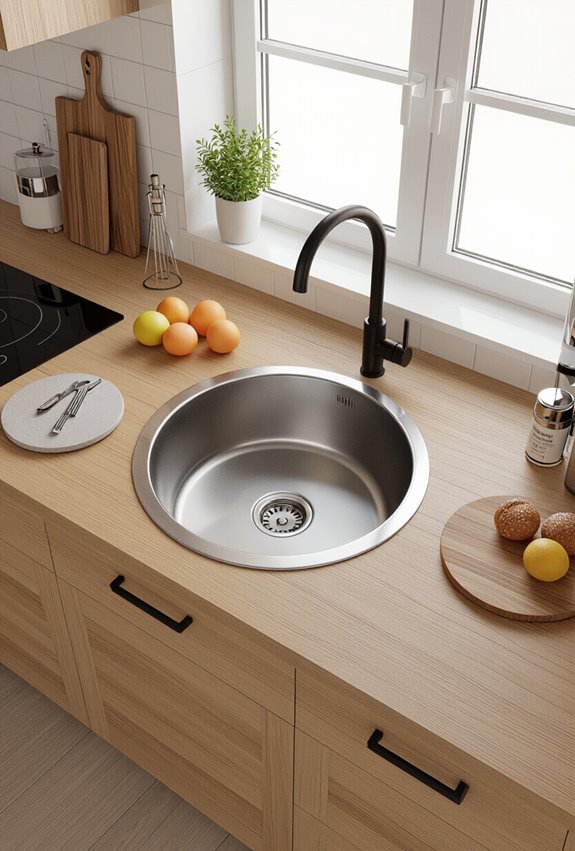 compact round sinks maximize efficiency