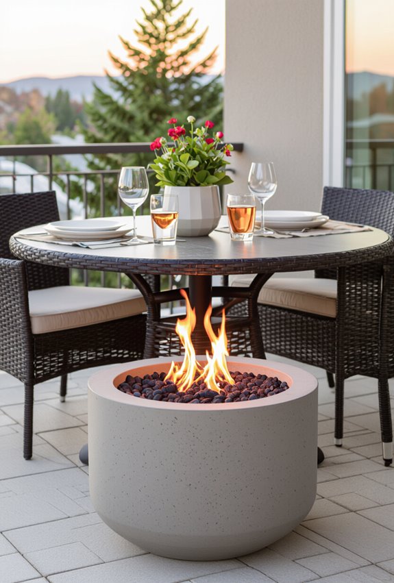 compact tabletop bioethanol fire pit