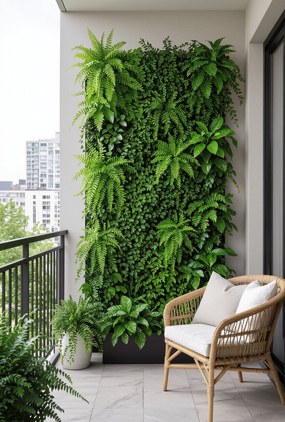 compact vertical balcony garden
