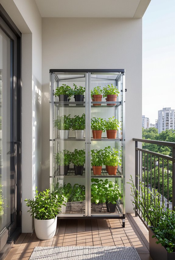 compact year round balcony greenhouse
