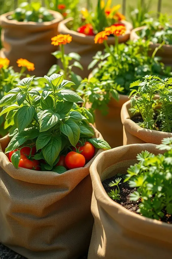 companion planting benefits grow bags