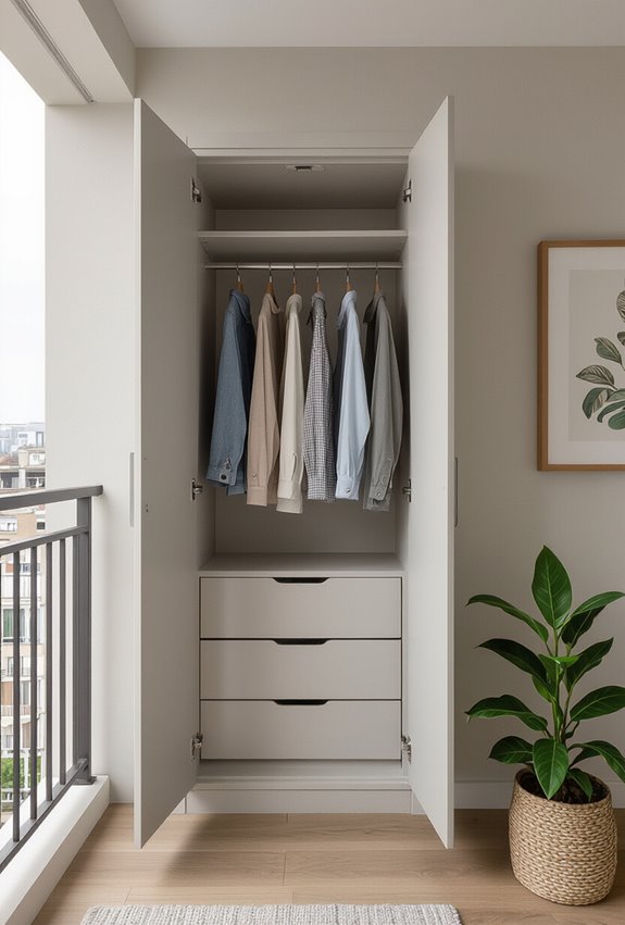 concealed drying solution cabinet