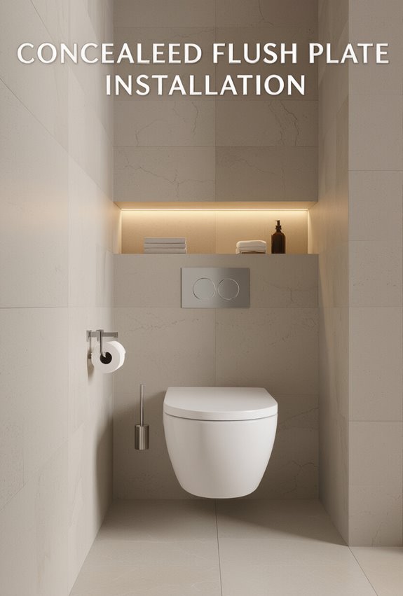 concealed flush plate installation