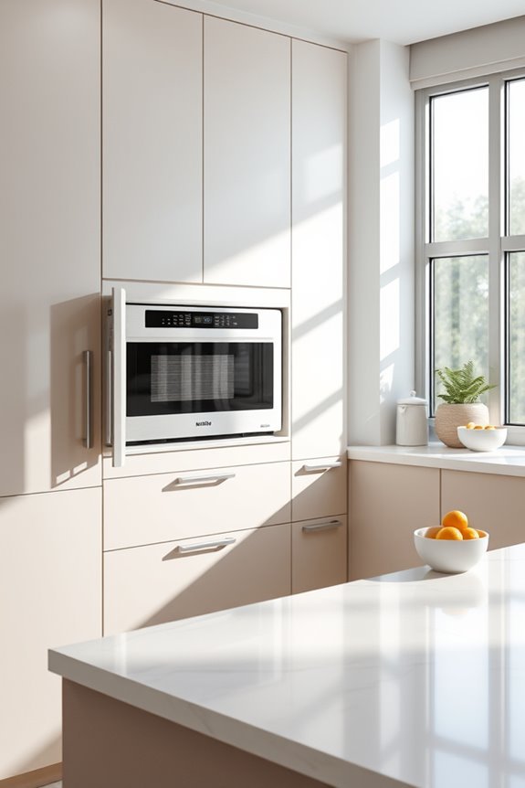 concealed microwave storage solutions