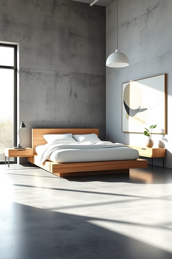 concrete accent wall warmth