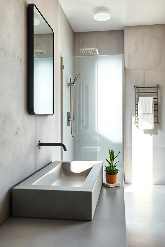 concrete and metal contrast