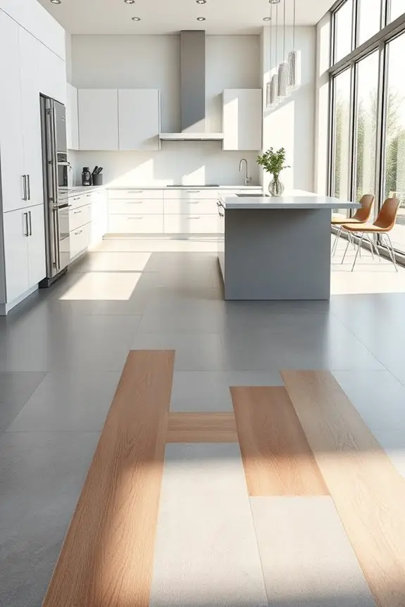 concrete and wood contrast