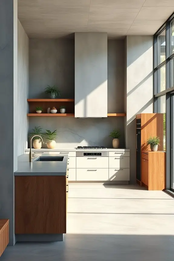 concrete and wood fusion