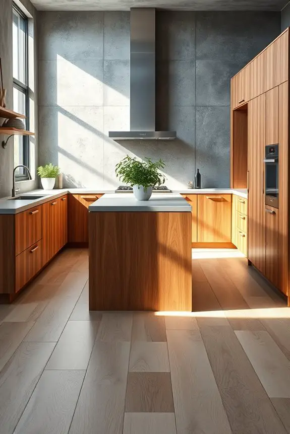 concrete and wood harmony