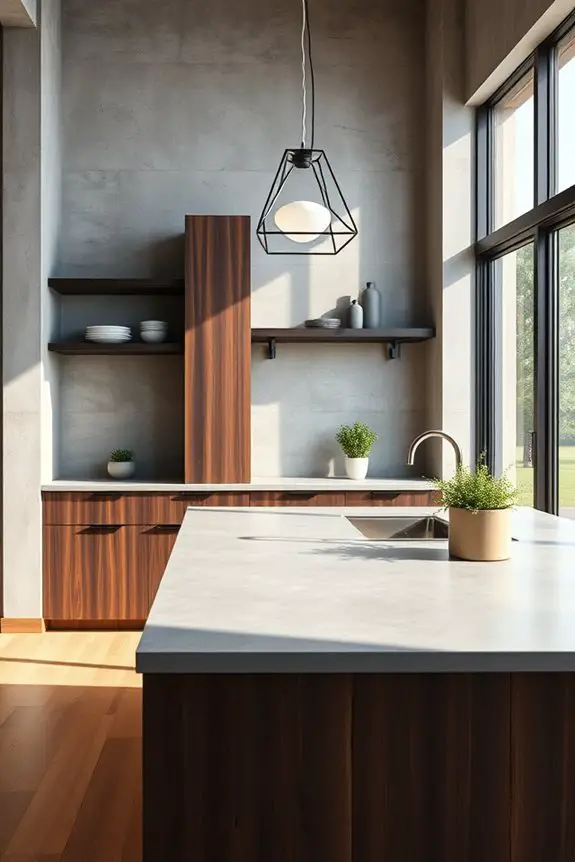 concrete and wood harmony