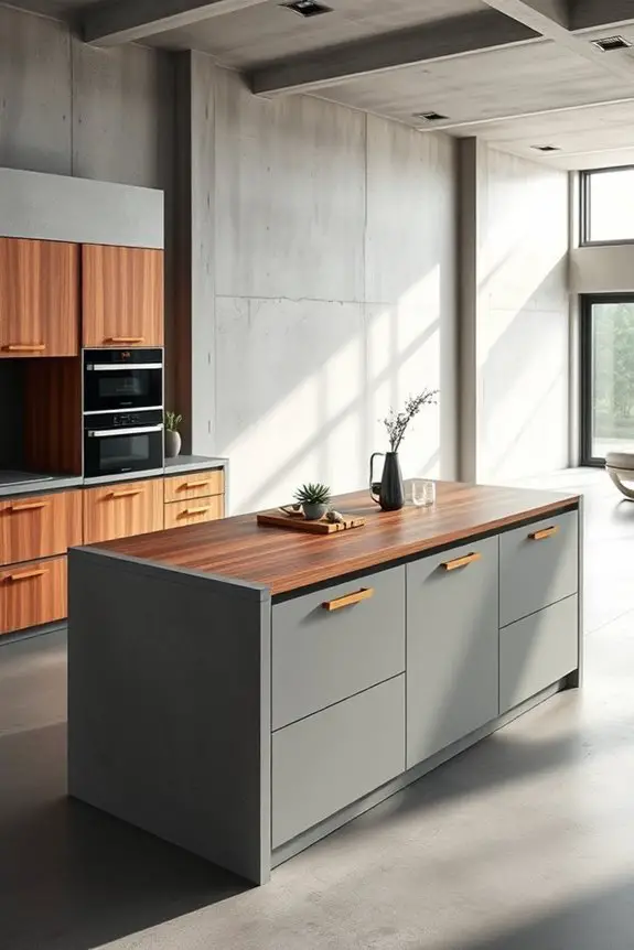 concrete and wood harmony