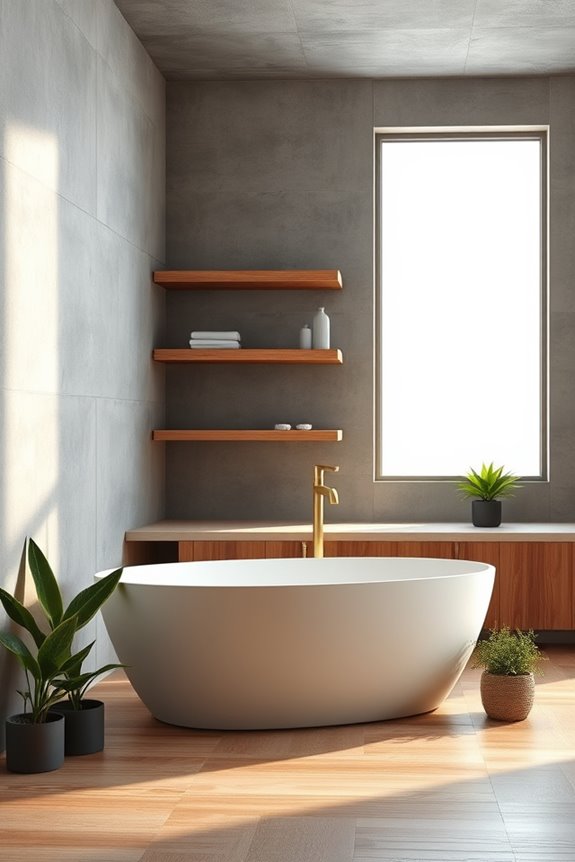 concrete and wood harmony