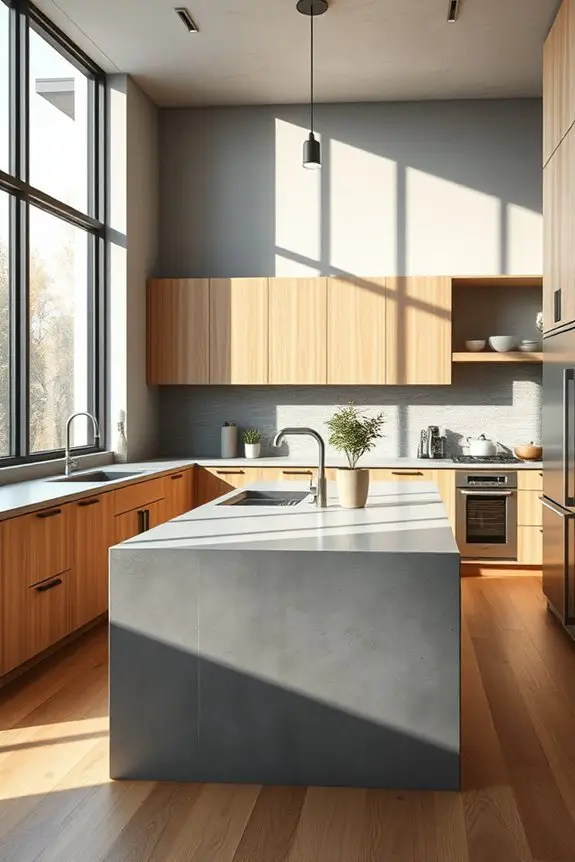 concrete and wood harmony