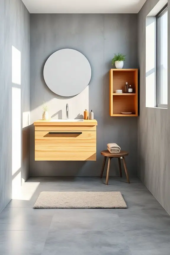 concrete and wood synergy