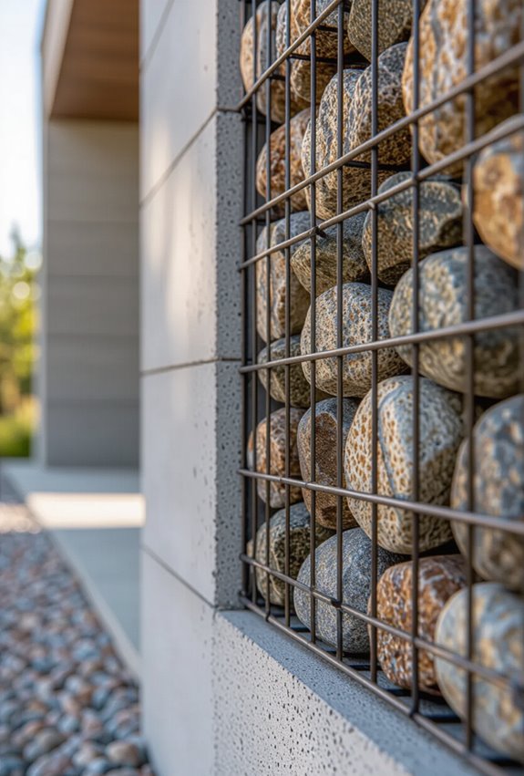 concrete base gabion drainage