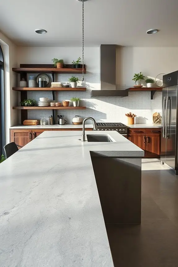 concrete countertops enhance industrial kitchens