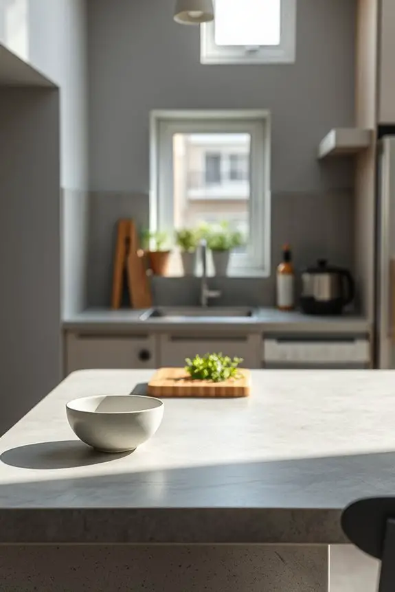 concrete countertops maximize small spaces