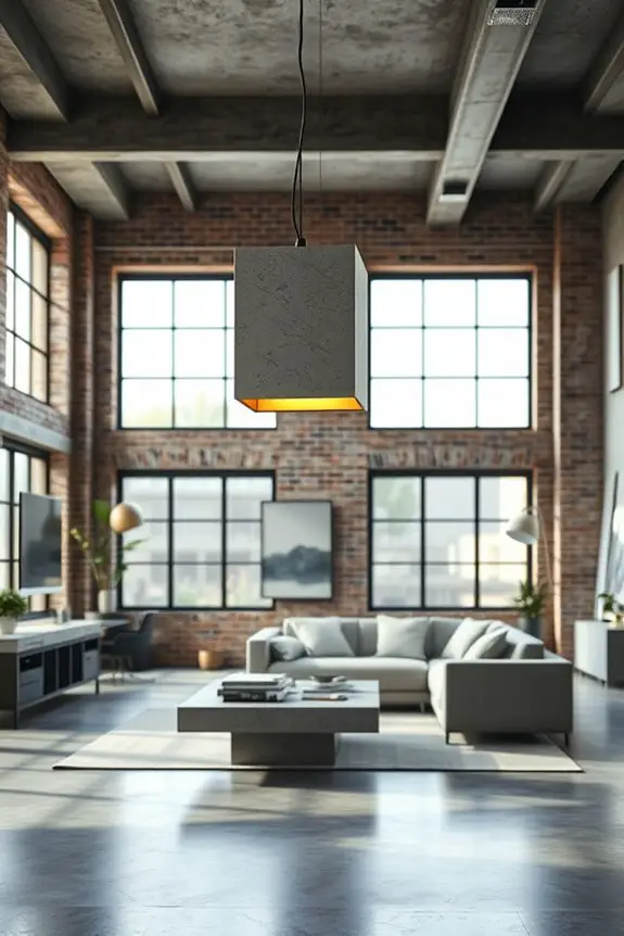 concrete fixtures enhance ambiance