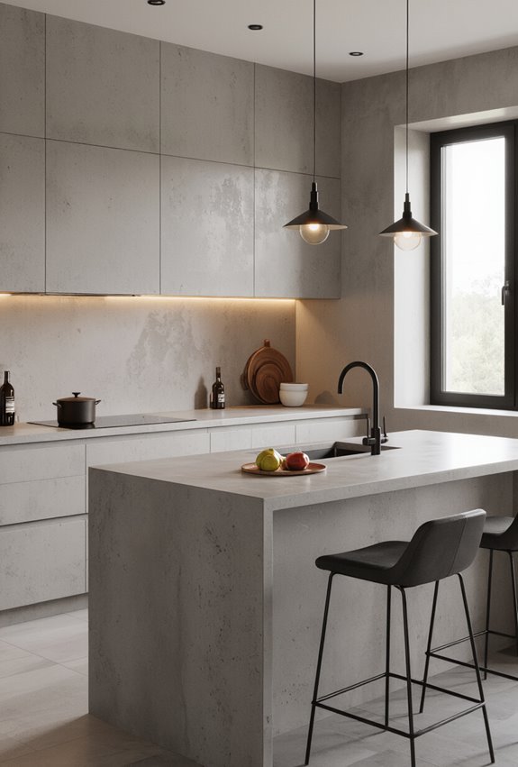 concrete kitchens functional stylish layouts