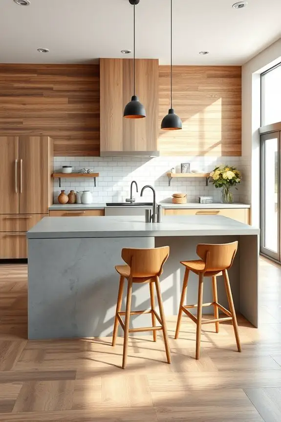 concrete meets rustic charm