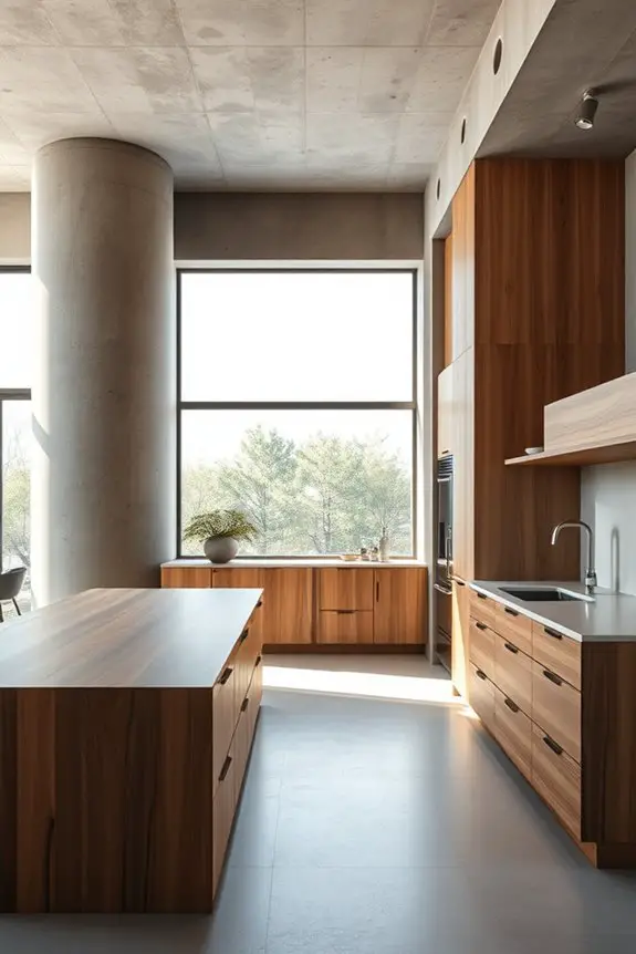 concrete pillars enhance kitchens