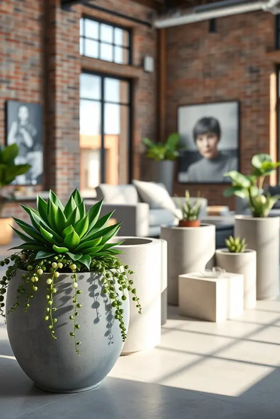 concrete planters elevate aesthetics