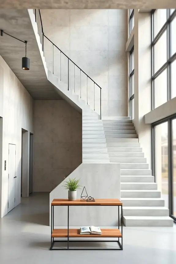 concrete staircase design elegance