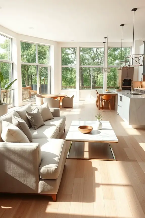 connected spacious living design