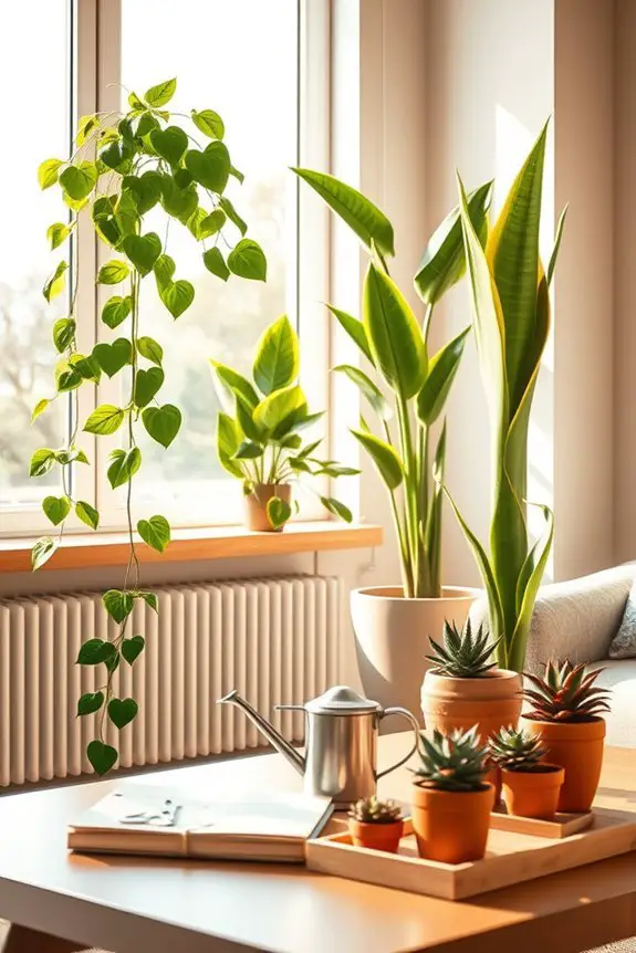 consistent plant care routine
