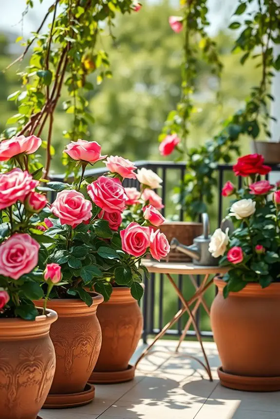 container rose garden care